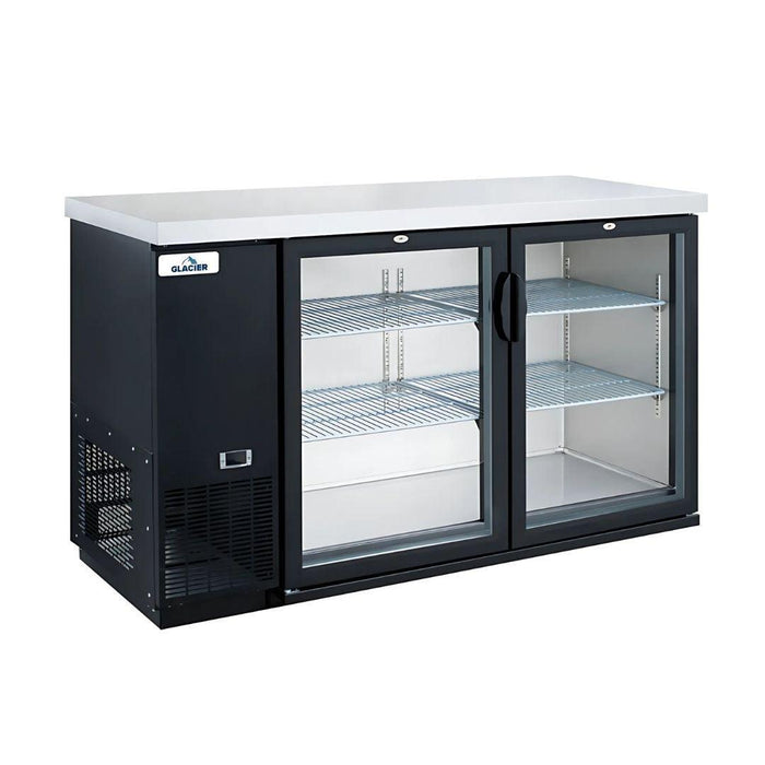 Glacier - Back Bar Cooler Glass 2 Door 61*24*35 -GBB-61G