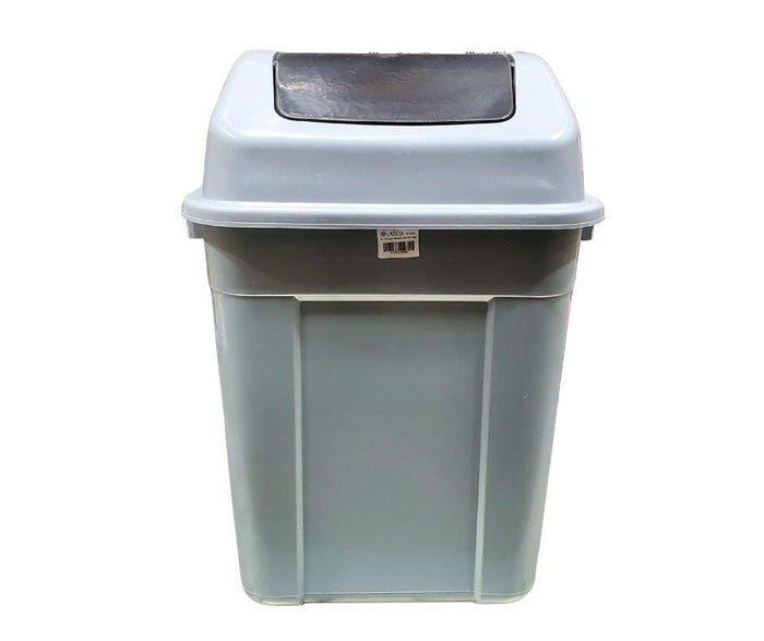 XC - 30L Square Waste Bin w/Push Lid - Grey