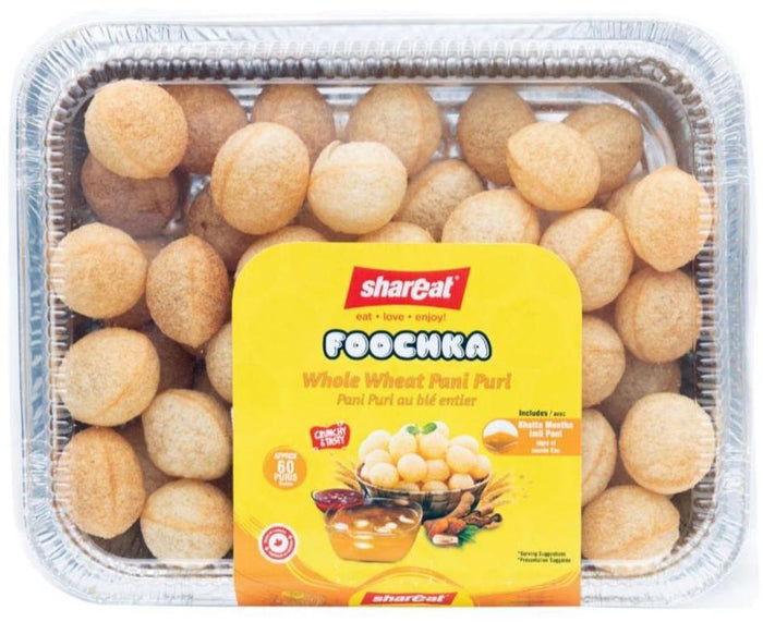 Shareat Foochka Whole Wheat Pani Puri - With Imli Pani (Tamarind Water)