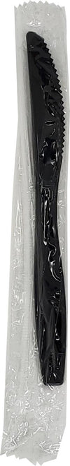 Value+ Wrapped Polystyrene Knives - Black