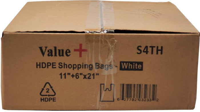 Value+ - S4 High Density -Thank You - White Shopping Bags