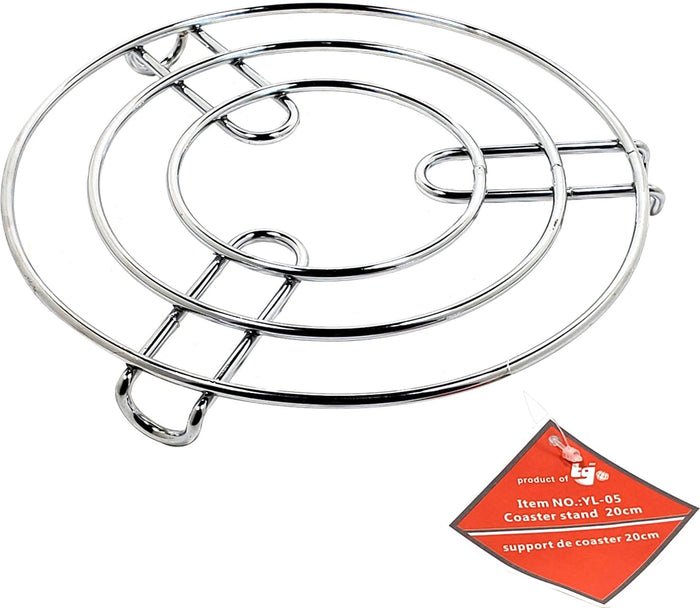 Chrome Coaster Stand 20cm
