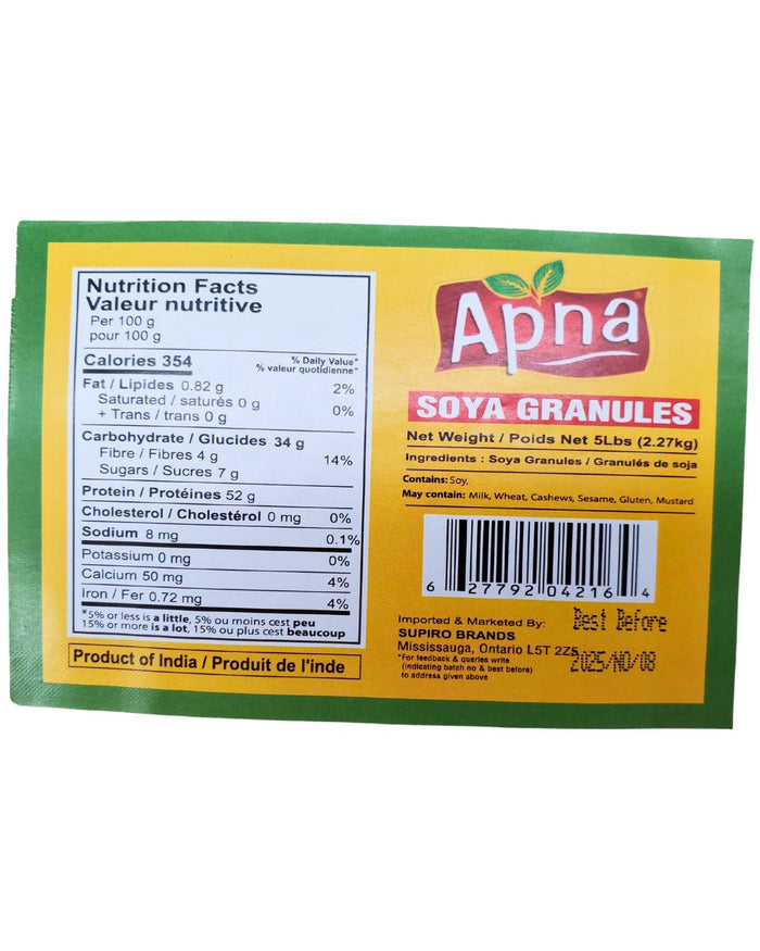 Apna - Soya Granules - 5 lbs