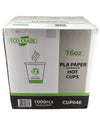 Eco-Craze - 16oz PLA Single Wall Hot Paper Cup - Printed