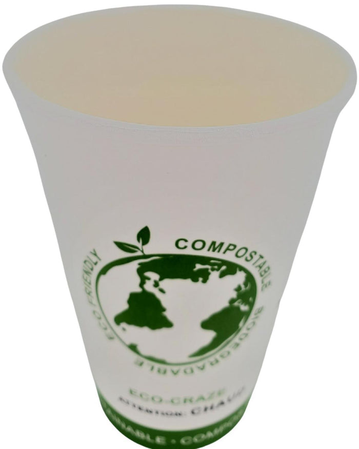 Eco-Craze - 16oz PLA Single Wall Hot Paper Cup - Printed