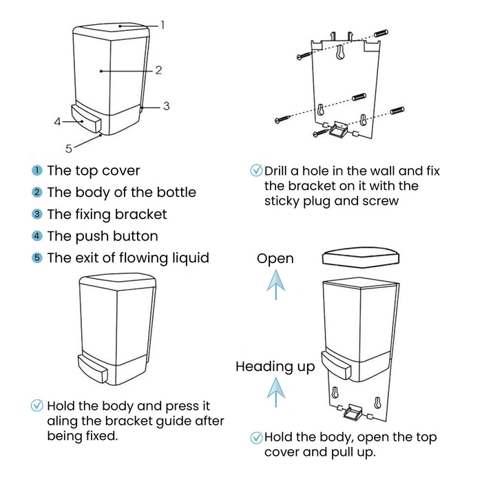 Spartano - Manual Soap Dispenser - White - Z1000