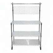 Chrome Wire Utility Cart - 18