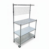 Chrome Wire Utility Cart - 18