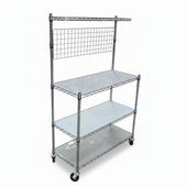 Chrome Wire Utility Cart - 18