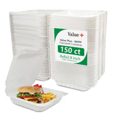 Eco-Craze MFPP Clamshell Container 8x8x2.6