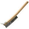 Felton 1666 Curved-Handle Scratch Brush with Scraper - Carbon Steel Wire