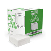Mayfair - 1 Ply Lunch Napkins 1/4 Fold - White - LNAP01