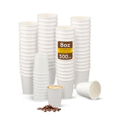 Morning Dew - 8 oz Tall Hot Paper Cup - Double Wall - White - D-H8TW