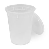 Value+ Translucent Plastic Deli Containers with Lids - 32oz