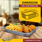 Rhino-Foil - Full Size Shallow - Aluminium Steam Pan