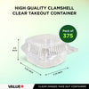 Value+ - Dual Lock - 5in Clear Hinged Containers -Ã‚Â CV551
