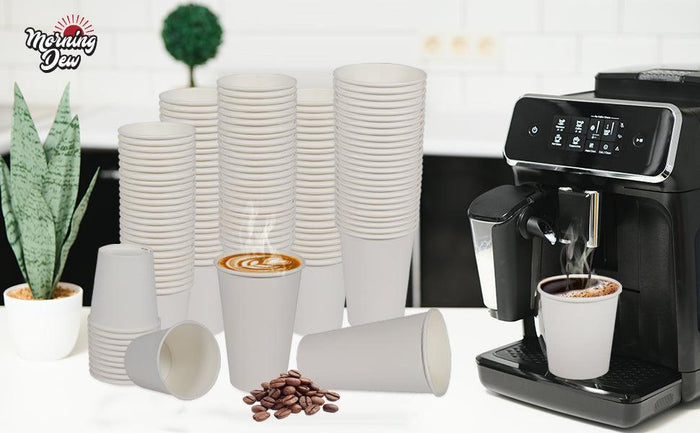 Morning Dew - 12oz Hot Paper Cup - White - H12W