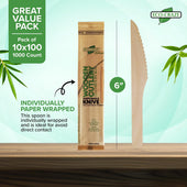 Eco-Craze - Wooden Knife - Individually Paper Wrapped
