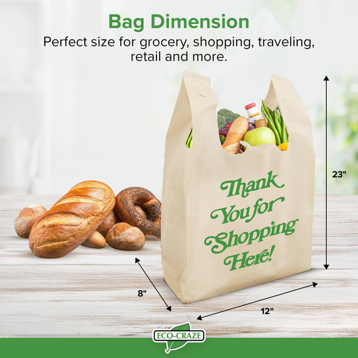 Eco-Craze - 12x8x23 – Thank You - Non Woven Reusable – Shopping Bag