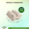 Eco-Craze - Taco - Bagasse Hinged Container - 2 COMPARTMENT