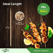 Eco-Craze - Bamboo Skewer - 4mm X 8