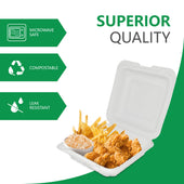 Eco-Craze MFPP Clamshell Container 9x9x2.6