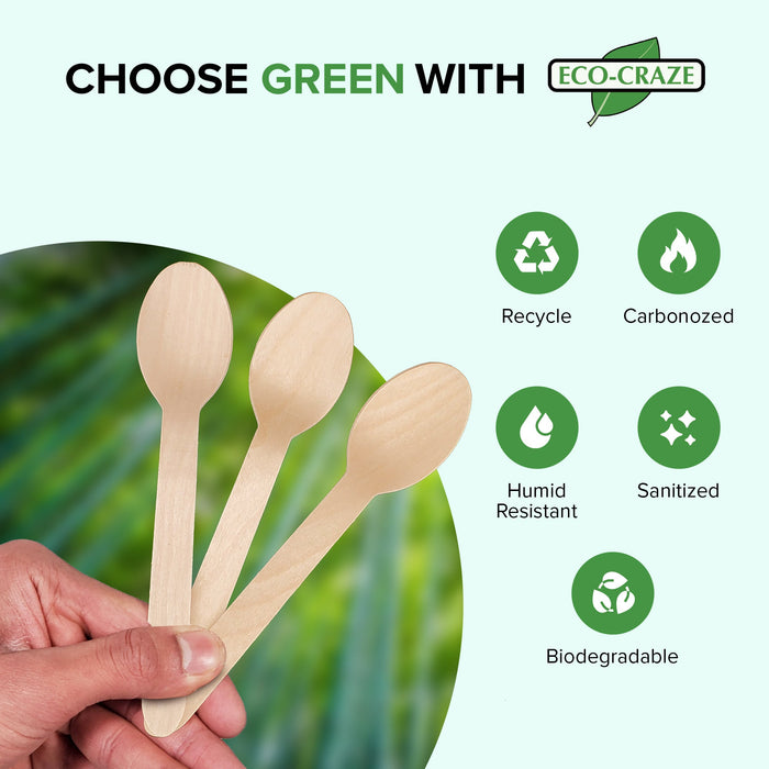 Eco-Craze - Wooden Spoon- Individually Paper Wrapped