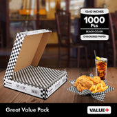 Value+ - Checkered Sheets - Black - 12