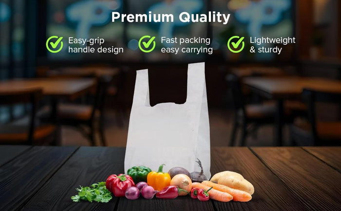 Value+ - S10 Jumbo High Density - White Shopping Bags