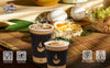 Morning Dew - 12oz Hot Paper Cups - Ebony Print - H12E