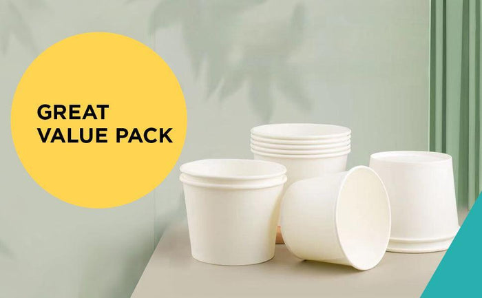 Morning Dew - 8 oz Paper Soup Container - White - 8SCW