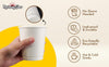Morning Dew - 10oz Squat Hot Paper Cup - Double Wall - White - D-H10SW