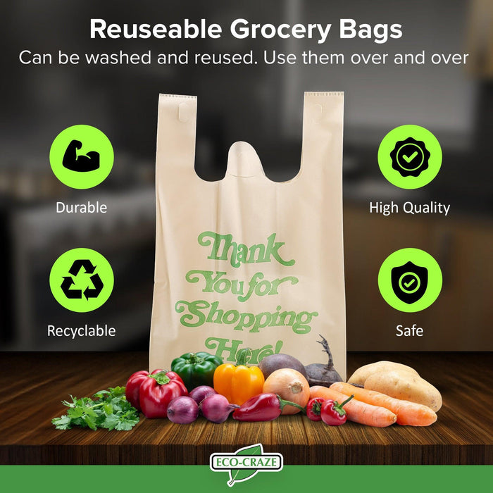 Eco-Craze - 12x8x23 – Thank You - Non Woven Reusable – Shopping Bag