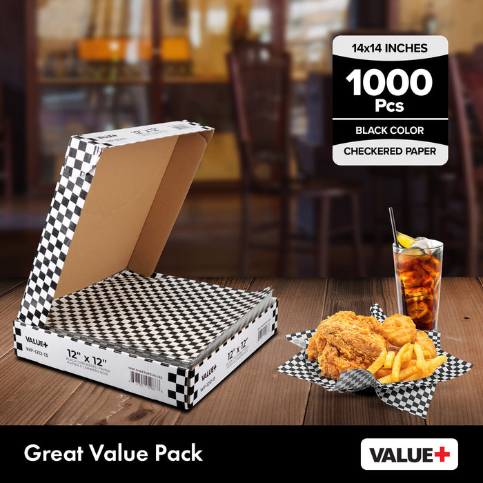 Value+ - Checkered Sheets - Black - 14