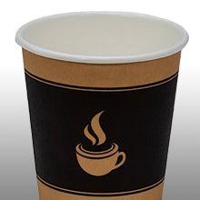 Morning Dew - 12oz Hot Paper Cups - Ebony Print - H12E