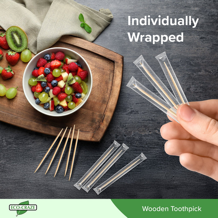 Eco-Craze - Toothpicks - Round - Regular - 2-65M