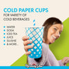 Morning Dew - 16oz Cold Paper Cups - Ice Blue Print - CPC16R