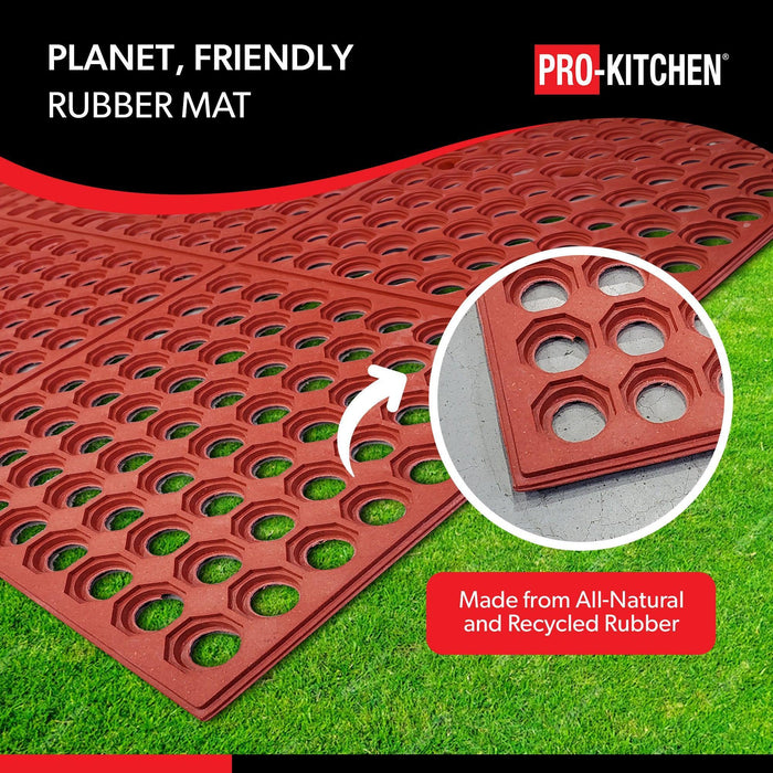 Pro-Kitchen - Red Rubber - Terracotta Anti-Fatigue Mat - 36
