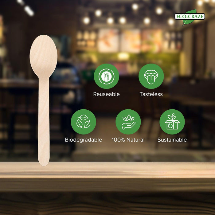 Eco-Craze - Wooden TEA Spoon - Bulk