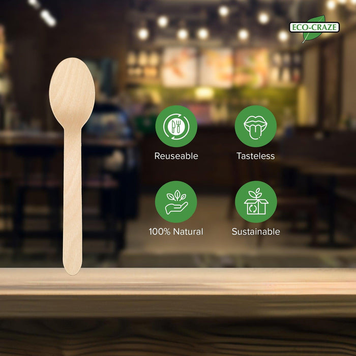 Eco-Craze - Wooden Spoon- Individually Paper Wrapped