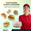 Value+ Dual Lock Clear Hinged Plastic Containers - 8