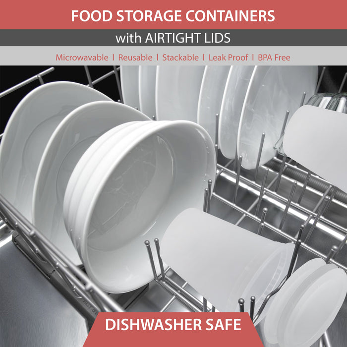 Value+ Translucent Plastic Deli Containers with Lids - 32oz