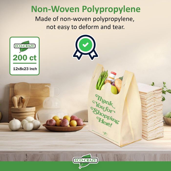 Eco-Craze - 12x8x23 – Thank You - Non Woven Reusable – Shopping Bag