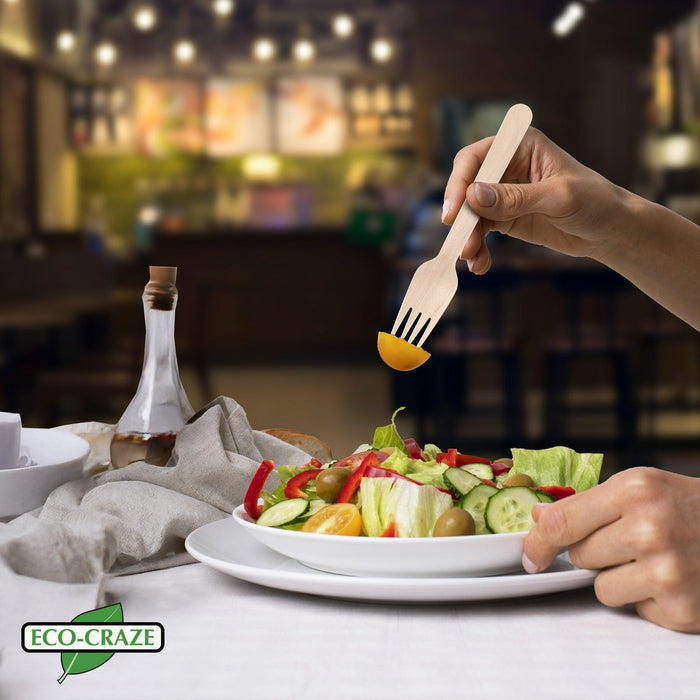 Eco-Craze - Wooden Fork - Individually Paper Wrapped
