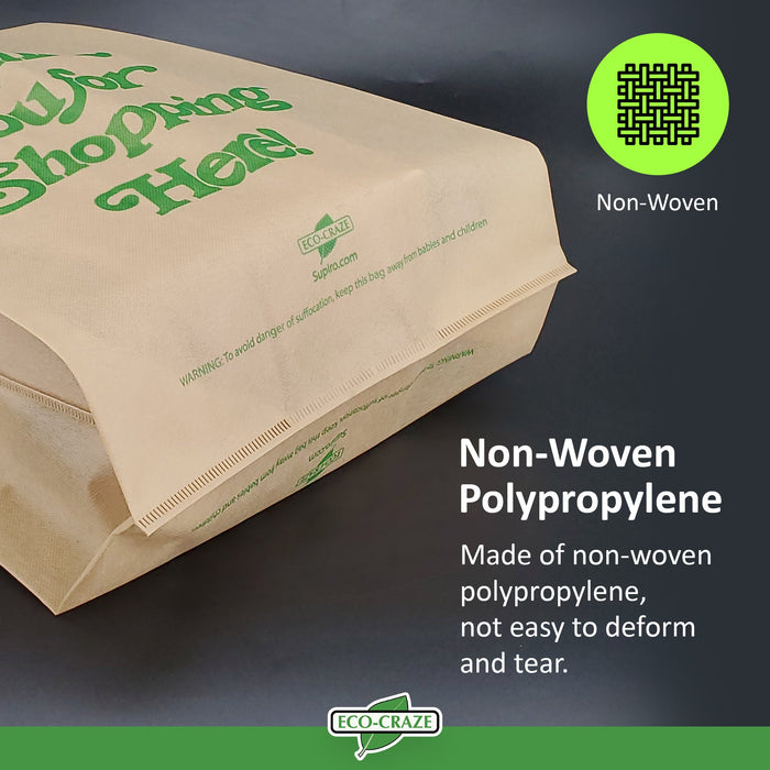 Eco-Craze - 12x8x23 – Thank You - Non Woven Reusable – Shopping Bag