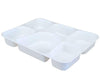 Value+ - 6 Comp Take-Out Thali with Lid - White - PP
