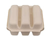 Eco-Craze - Taco - Bagasse Hinged Container - 3 COMPARTMENT