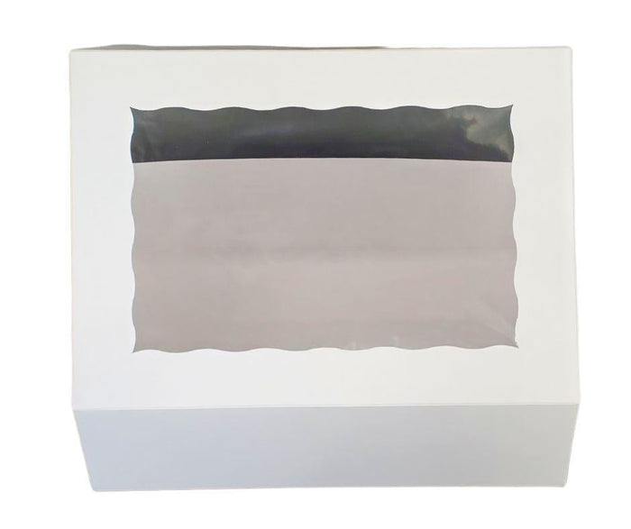 EB - 14 x 10 x 4 - 12 Cupcake Box with Window - White - 5284A