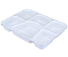 Value+ - 6 Comp Take-Out Thali with Lid - White - PP