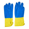 SBS - Natural Latex Gloves Blue/Yellow Large